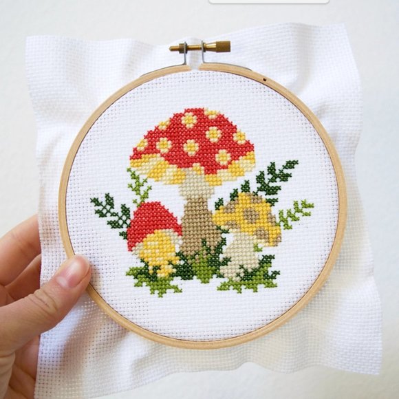 Mushroom Cross Stitch Kit 🍄 - Picture 3 of 5